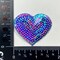 Multicolor Rainbow Heart Sequin Patch - 1.75 inch Embroidered, Iron on Patch